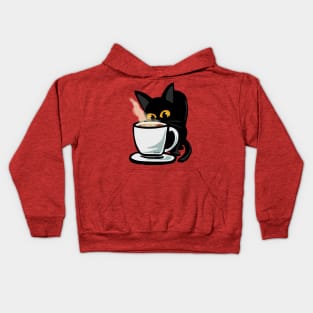 Coffee cat Kids Hoodie